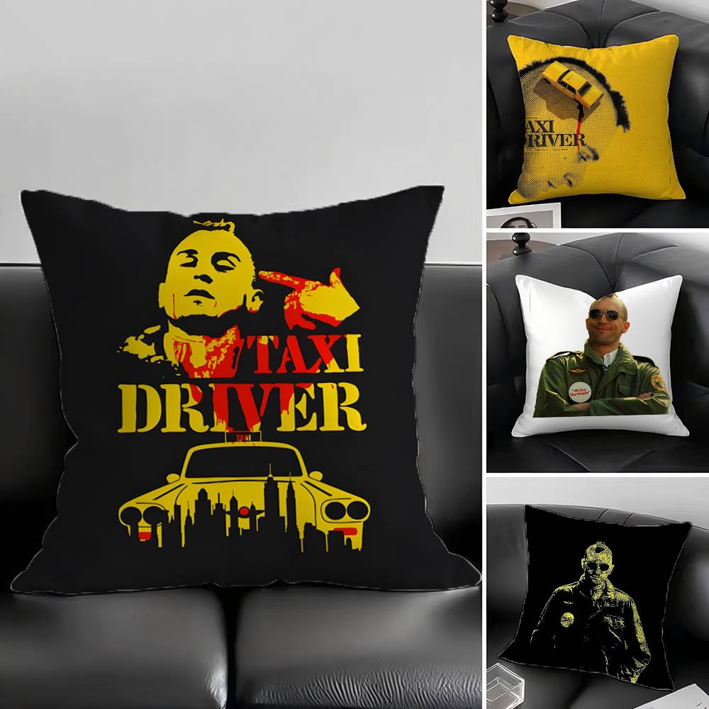 1pc Movie Taxi Driver Pillow Case Square Bedroom Sofa Leisure Comfort Cushion Car Living Room Home Decoration