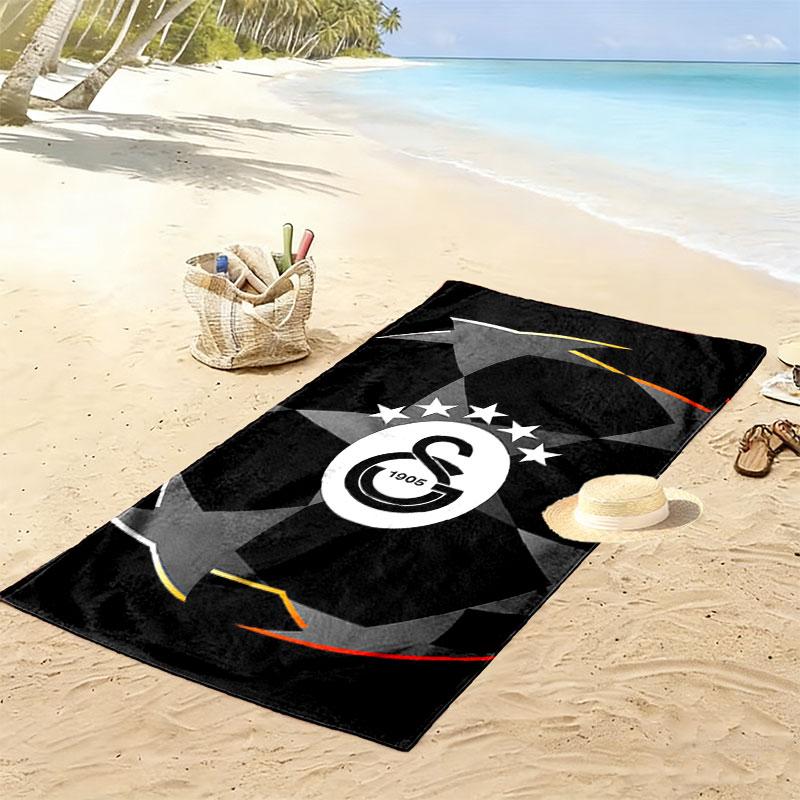 Galatasaray Flame Print Beach Towel, Large Soft Quick Dry Towel for Beach Camping Swimming