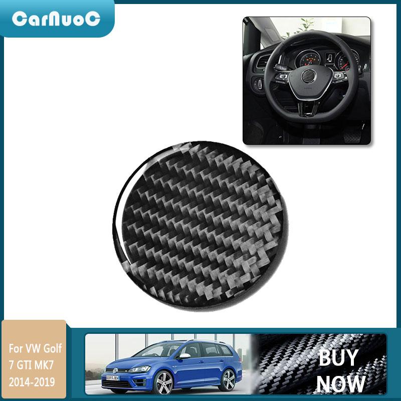 For Volkswagen VW Golf 7 GTI MK7 2013- Steering Wheel Circle Gear Box Wait Car Accessories Interior Carbon Fiber Stickers