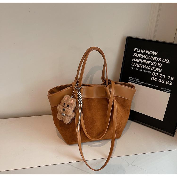 Casual Large-capacity Suede Bag Women's 2025 New Autumn Retro Versatile Shoulder Bag Commuter Tote Bag