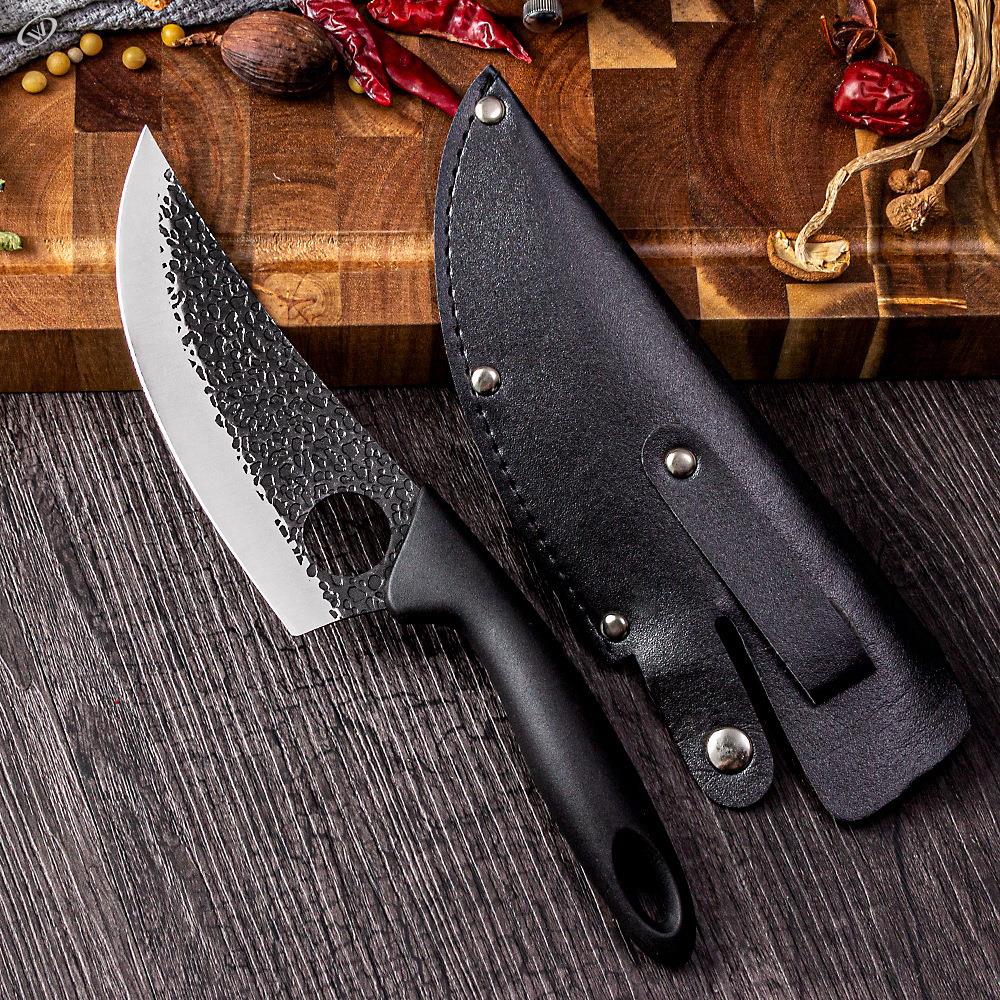 

5.5 Boning Knife With Finger Hole Handmade Forged Stainless Steel Kitchen Chef Knives Meat Cleaver Chef Fishing Butcher Knife