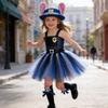 Zoo2 Judy Roleplay Hopps Costume Height100-160 Police Officer Puffy Costume Rabbit Sheriff Tutu Dress Hat Halloween Suits