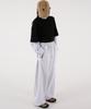 UMM Women'S Snap Button Wide Balloon Sweatpants White Melange