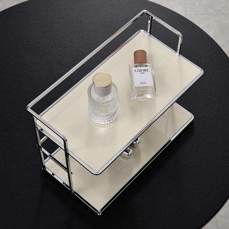 Iron Desktop Organizer: Mug, Cup, & Cosmetics Holder, Bathroom & Office Shelf