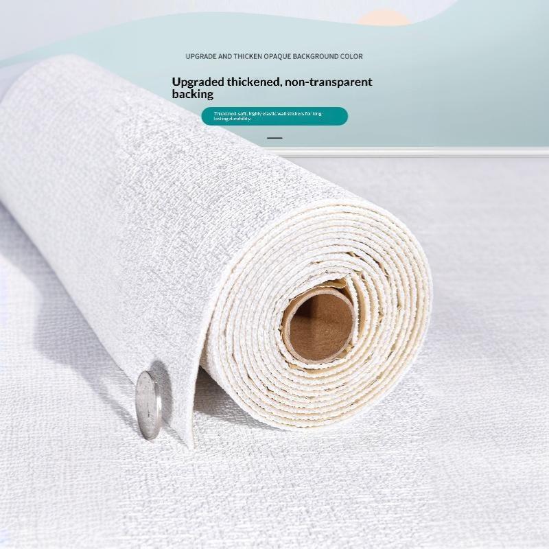 Self-Adhesive 3D Linen Foam Wall Sticker Moisture-Proof Wallpaper For Living Room Bedroom Bathroom Dormitory Home Decorationecor