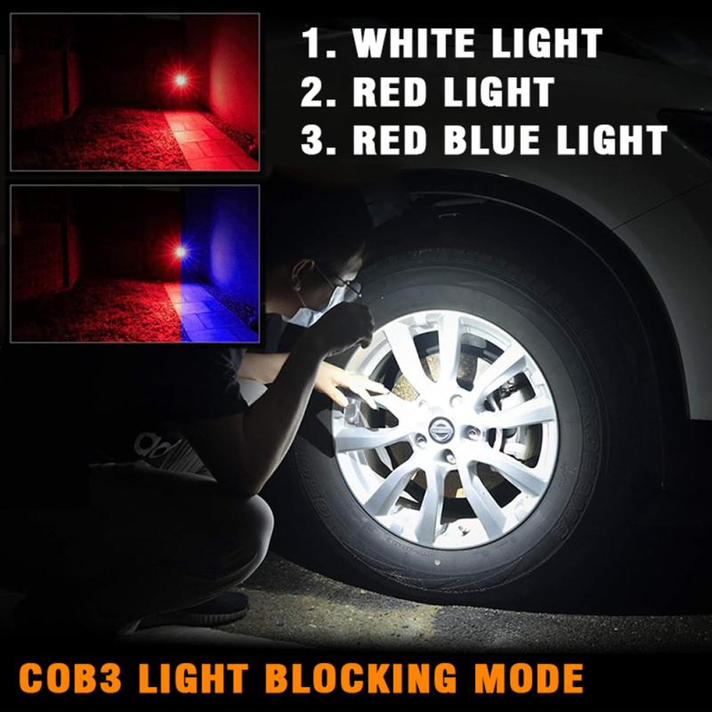 Mini Dual Light Source Flashlight Type-c Fast Charging Multi-function Working Light With Magnet