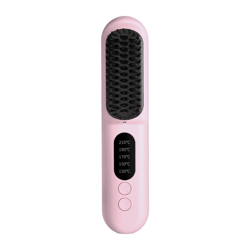 Us Warehouse Products Electrical Hair Straightener Comb Free Shipping Cordless Hair Straightening Brush USB Type-C&110-120 V