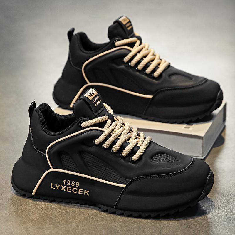 

Европейская станция мужская обувь лето прилив бренд чувство личности досуг спорт бег увеличение роста сумка подошва черные папа прилив обувь 44