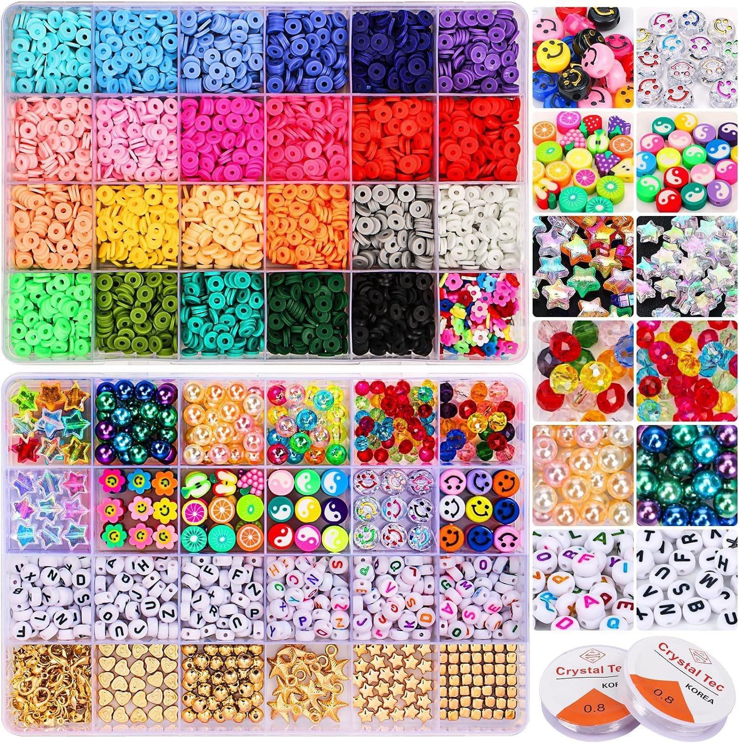 

Diy Soft Pottery Bead Set Alphabet Bead Love Diy Bracelet Necklace Rice Bead Jewelry