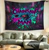 Chainsaw Man Wall Tapestry Aesthetic Wall Hanging Printed Fabric Blanket Decorative Tapestries For Bedroom Living Room Home Decor