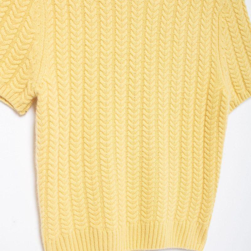 Kaslead New Arrival Women's Clothing Fashion Style Stylish Simple and Versatile Eight-Strand Short Sleeve Knitting 2893136