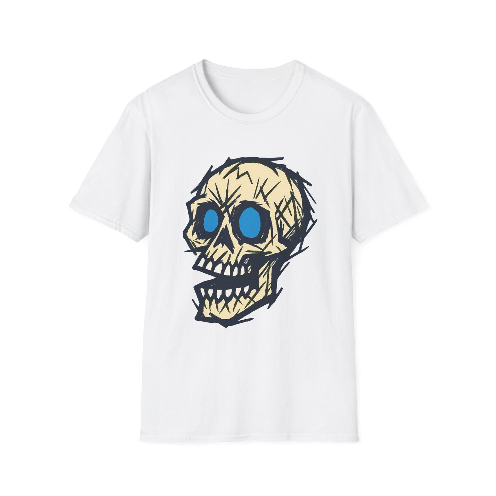 Unisex Softstyle T-Shirt Skull Gothic Neon Eyes S