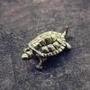 Neue Vintage Messing Krokodile Schildkröte Ornamente Zuhause Schildkröte Schlüsselanhänger Anhänger Tee Haustier Ornamente Schildkröte Handwerk Figuren