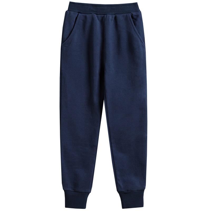 Yuchun Kids' Autumn/Winter Terry Sweatpants - Solid Color, Korean Style, 350g, Available In Various Sizes