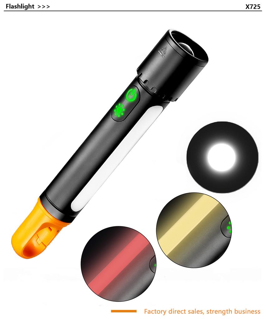 20W Powerful Flashlight 3500 mAh Rechargeable Outdoor Camping Light 9 Mode Waterproof Emergency Lamp Portable Fishing Work Torch