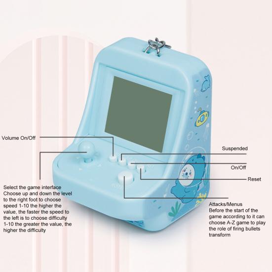 Arcade Game Machine Game Modes Support 26 Classic Music with Keychain Entertainment Mini