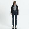 Women's Blue-Gray Slim Cigarette Jeans - High Waist, Nine-Point Length, Spring & Autumn 2023 Collection, Small Sizes