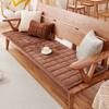 Plush Thickened Non-Slip Sofa Cushion Plaid Autumn and Winter Warm and Simple Living Room Solid Wood Sofa Cushion Cover Cloth