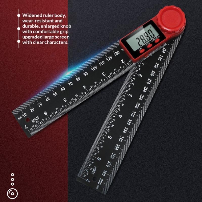 200 mm/300 mm Digital Vinkelmåler Lineal Vinkelmåler Hældningsmåler Elektronisk Goniometer Vinkel Længde Måleværktøj