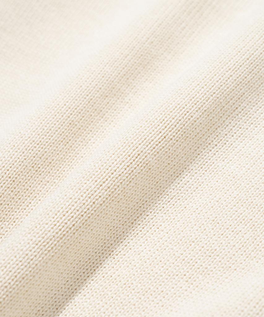 KNITTED Cotton Button Collar Knit Oatmeal