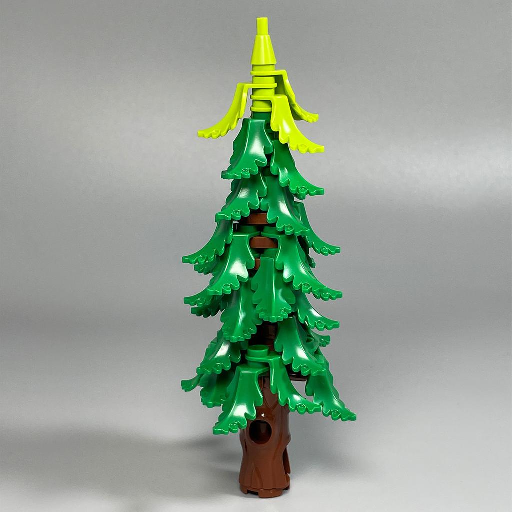 DIY Pine Tree Model Kit - Snowy Christmas Tree Street Forest Compatible with Building Blocks & Assemble Particles