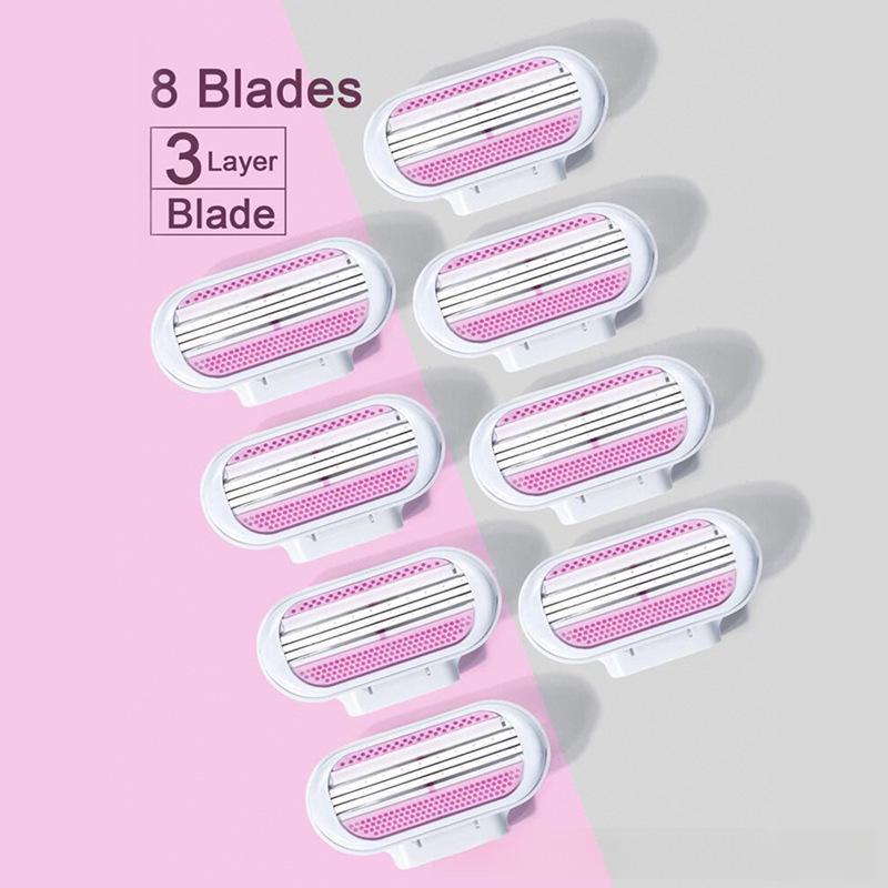 Three-Layer Women's Manual Razor for Easy Armpit and Leg Hair Removal