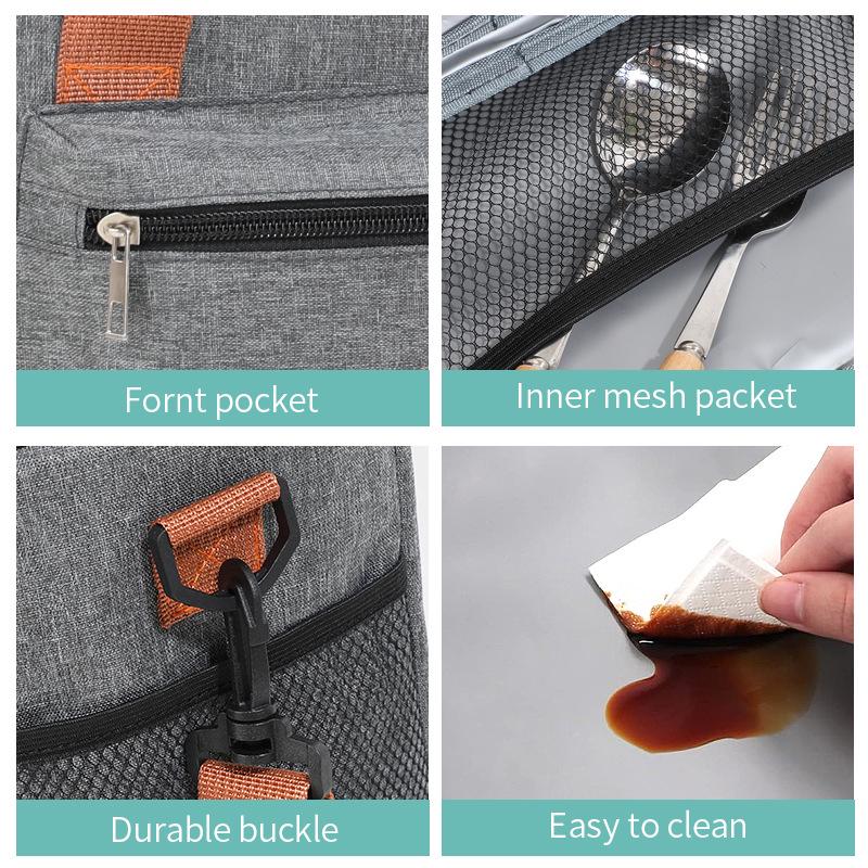 Doppellagige isolierte Crossbody-Lunchtasche für Camping und Picknicks
