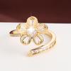 Exquisite Pastoral Sweet Daisy Open Ring - Versatile Pure Copper Women's Jewelry