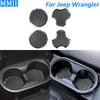 For Jeep Wrangler 2007-2010 Carbon Fiber Water Cup Holder Slot Mat Decorative Cover Car Accessories Interior Decoration Sticker