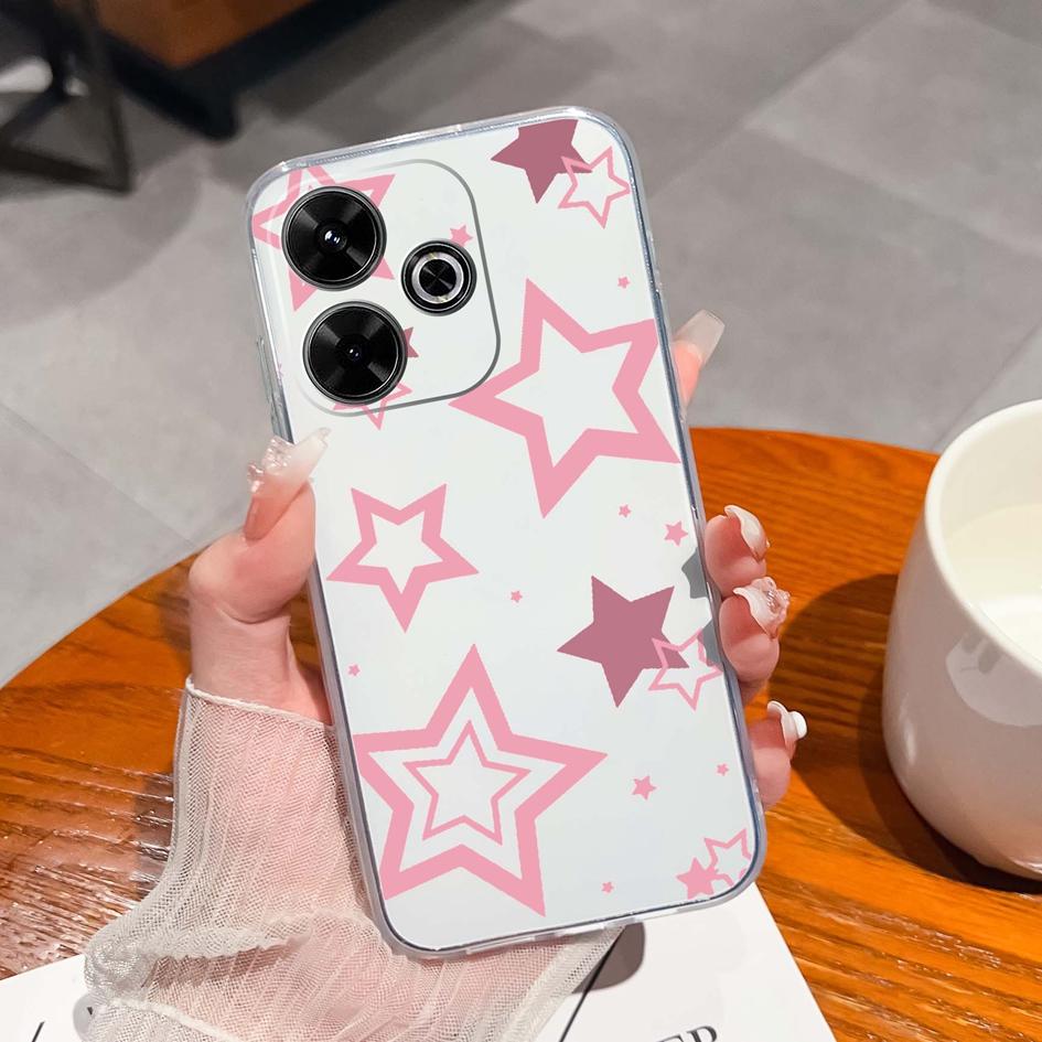 Populární pouzdro s graffiti motýlem pro Xiaomi Redmi 13 13C 14C A3 Note 13 Pro K70E K60 Ultra Nový kryt Měkký silikonový Ochrana proti pádu Průhledné pouzdra na telefon pro Redmi