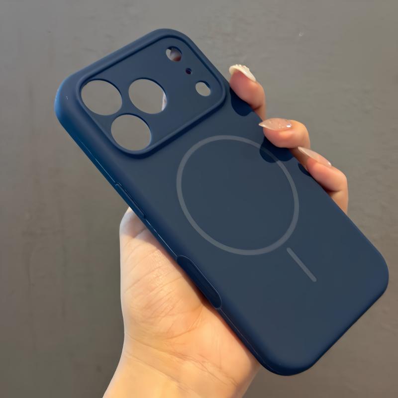 Liquid Silicone Original Phone Case for iPhone 17 Air 16 15 14 13 17 Pro Max Plus For Magsafe Shockproof Matte Soft Cover