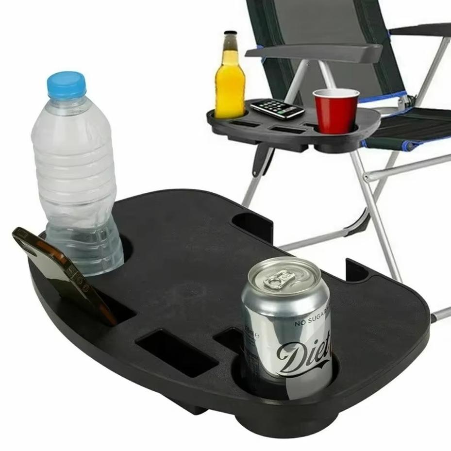 Lounge Chair Clip Side Table Cup Drink Tray Clip Easy To Carry Suitable For Outdoor Fishing Camping Beach Camping Equipment