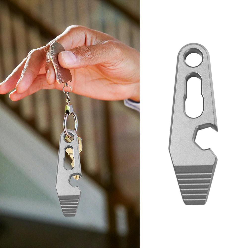 Titanium Zinc Zinc Alloy Mini Pry Bar Durable Small Tools Hexagon Wrench Keychain Pendant Outdoor Multitool