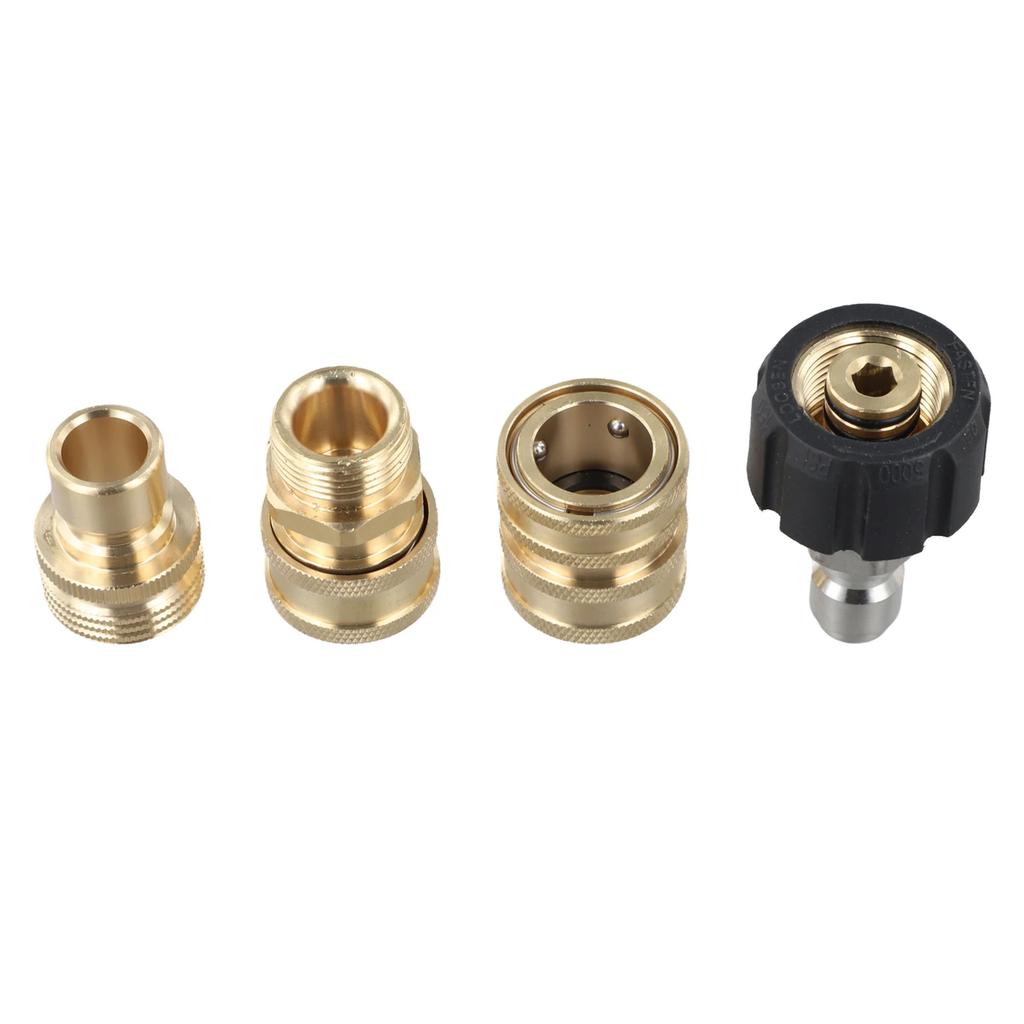 8Pcs Pressure Washer Adapter Quick Release Coupling Set M22 3/8 IN 3/4 Inch For Garden Hoses Car Washer Lance Connector Tools