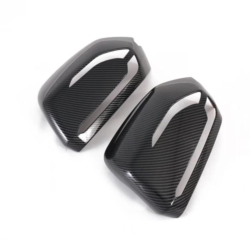 For Hyundai Palisade - ABS chrome Carbonfiber Car Rearview Mirror Cover Exterior Rear View Mirror Cover accessories