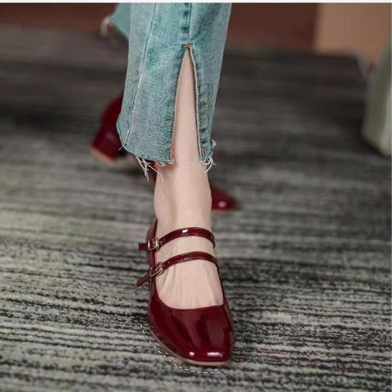 Fashion Women Pumps Spring Autumn Fashion Quality Women Shoes Low Heel Square Square Toe Comfortable Sexy Heels Women Zapatos De Mujer