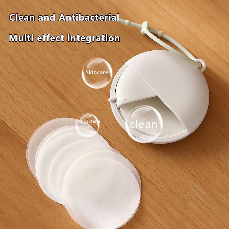 1 Box Roll Box Travel Mini Portable Soap Tablets Convenient Disposable Soap Paper Tool 1 Box Outdoor Essentials