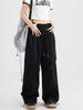 Pantaloni cargo de vară, vintage, de stradă, verde armată, pentru femei, Y2K, japonezi, cu buzunar largi, pantaloni de sport Harajuku, supradimensionați, largi