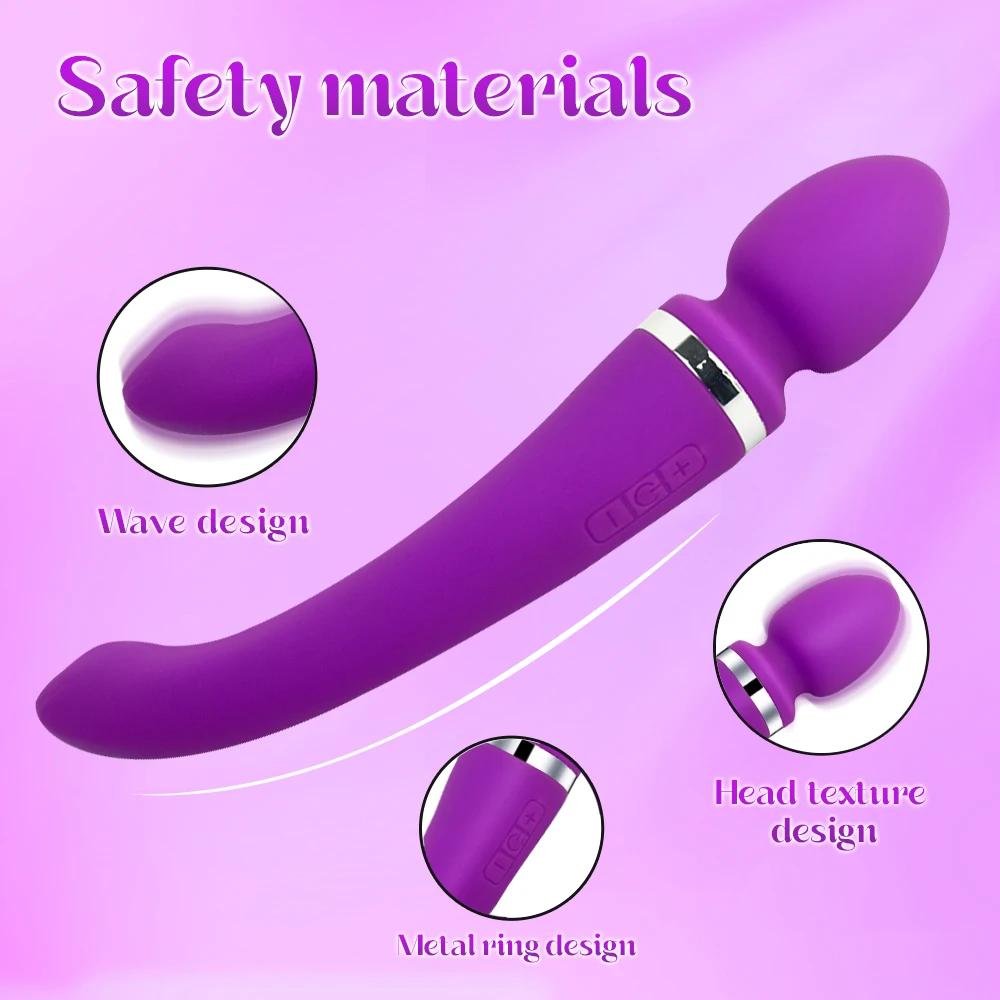 Sex Toys for Adult Dual Vibrator Av Wand Massager Dildo Vibrator Waterproof G Spot Clitoris Stimulator Anal Sex Toys for Woman