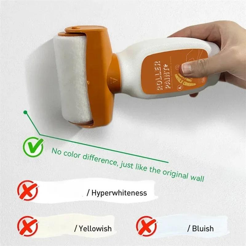 Hot Antibacterial Wall Paint Strong Repair Wall Paint Household White Latex Paint With Roller Brush for Living Room Kitchen Tool