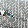Grey Geometric Refrigerator Cover Cloth Single Refrigerator Dust Cover Rural Refrigerator Towel Drum Washing Machine Cover Towel