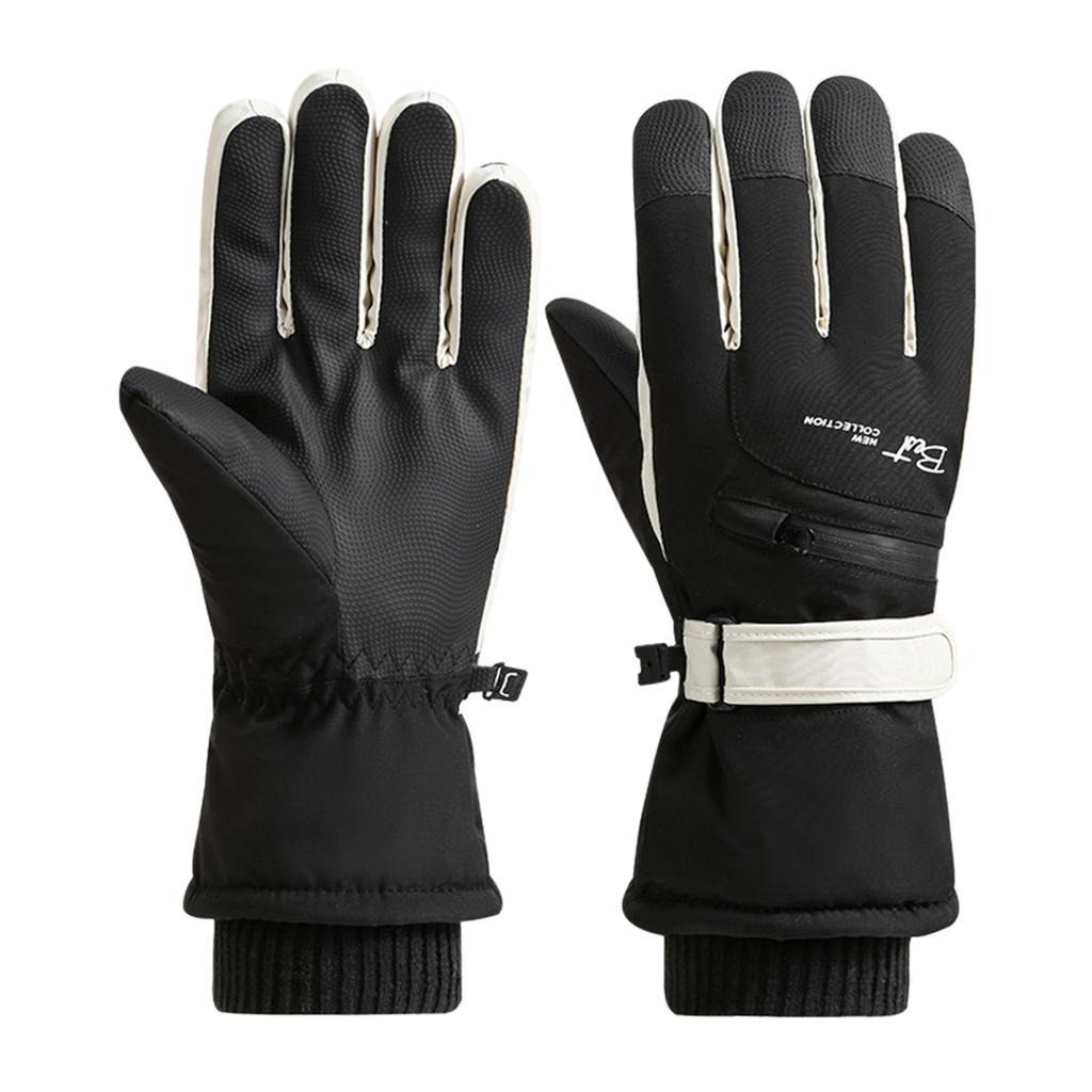 Ski Gloves Winter Warm Touchscreen Waterproof Snowboard Riding Gloves With Thick Fleece Lining Anti-Slip for Women Men 1 Pair