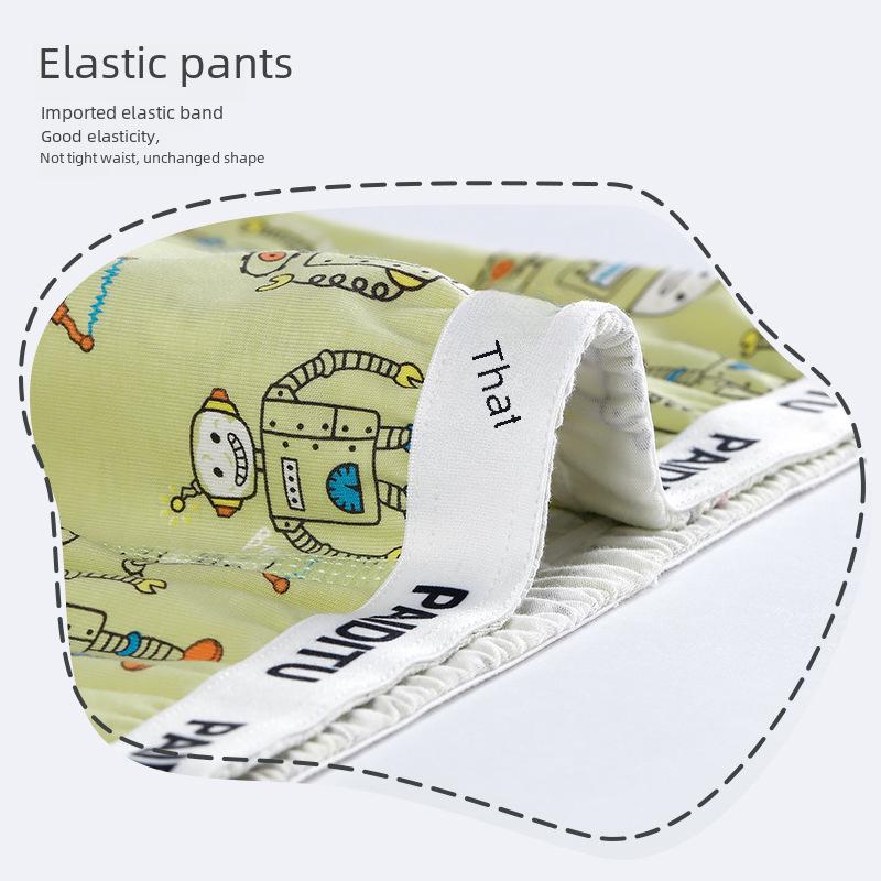 Children's Breathable Cotton Boxer Briefs - Cartoon Design for Boys, Available In Sizes Small To Large.