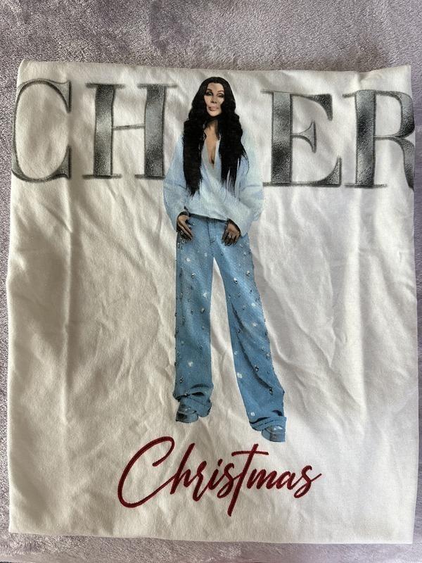 Cher Christmas Short Sleeve Graphic Tee White Shirt S5XL SN162 Unisex T-Shirt L