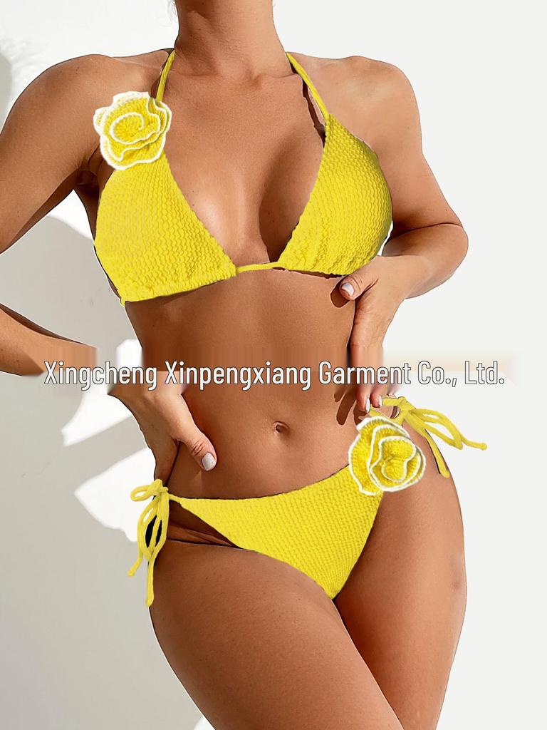 2024 Sporty Fluorescent Women's Bikini Swimsuit - Sexy Cross-Border Style