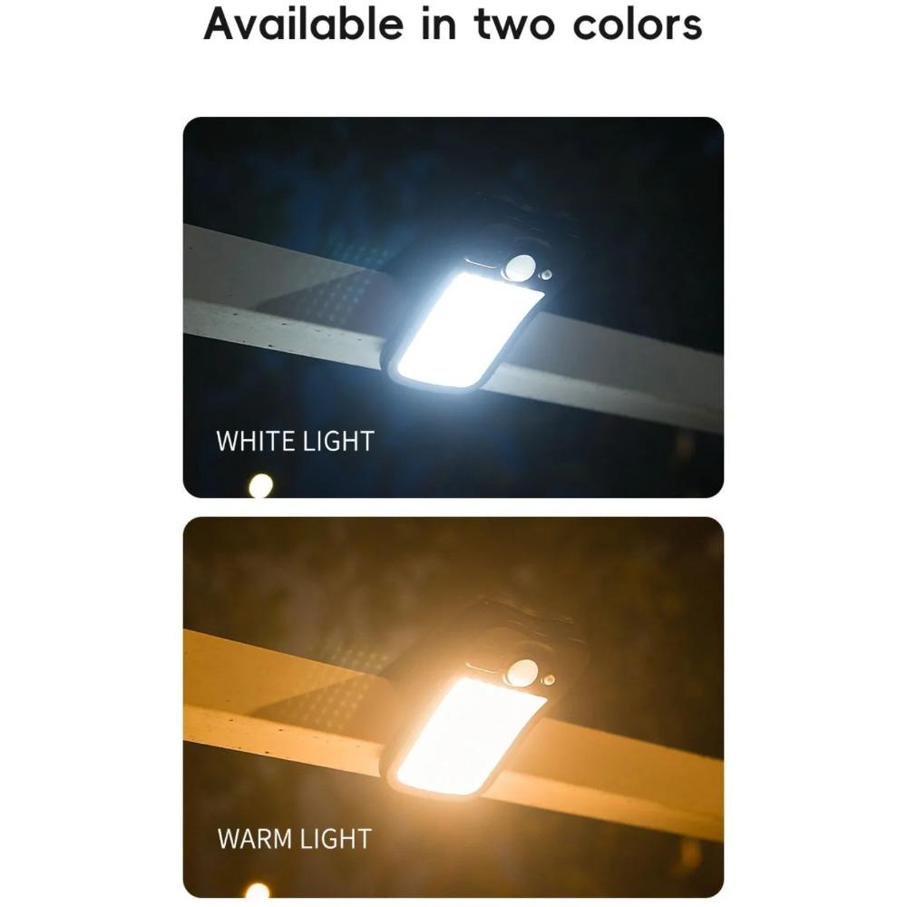 Clip-on LED Solarleuchte Smart Human Induction Outdoor Gartenleuchte Wasserdichte Außenlampe für Zelt Garage Hof Hohe Helligkeit