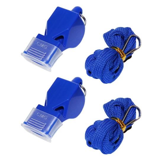 

2 шт., свисток для судьи с ремешком для каппы, громкий звук, портативный, профессиональный, для тренировок на открытом воздухе, для выживания, футбола, баскетбола, спорта, свисток синий