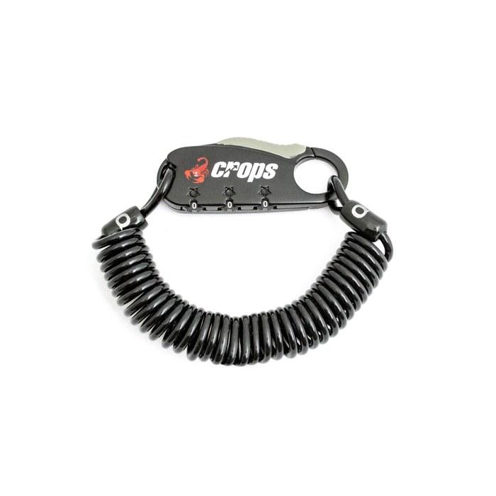 Crops Compact Wire Lock Q3 | 3mm x 1800mm, 3-Digit Dial, CP-SPD08-01 (Black)