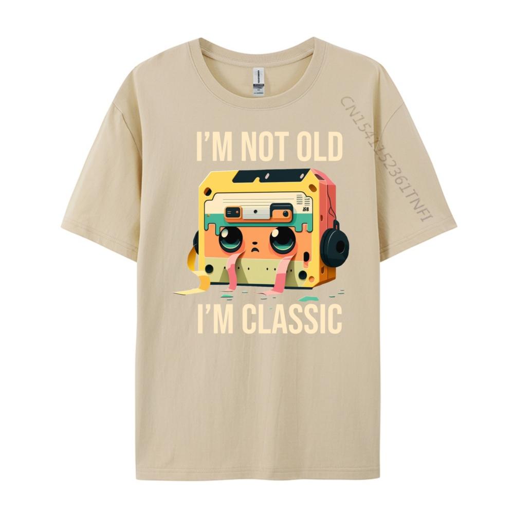 Ich bin nicht alt, ich bin klassisch Kassette T-Shirt Grafikshirts Herren T-Shirt Druck Luxus Designer Herren Kurzarm
