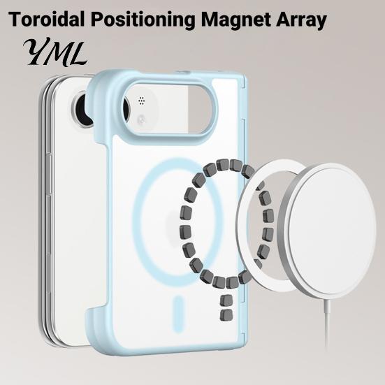 Hard PC Cellphone Cover Magnetic Phone Case for iPhone-Duo, Shockproof Folding Non Slip Protective Cover, Professional Mobile Shell, Accessories